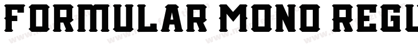 Formular Mono Regul字体转换